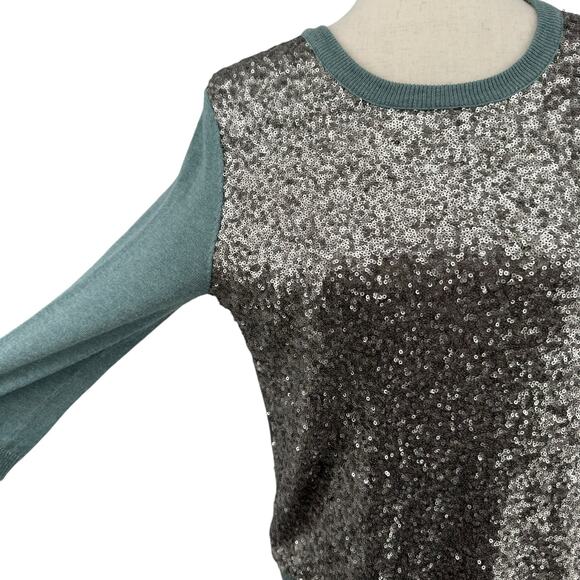 Wrap Designed in London Sequined Sweater Silk Cotton 8 Womens - Picture 6 of 9